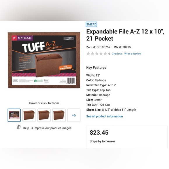 Heavy duty cardboard/leather like finish. A-Z expanding files. - Picture 2 of 3